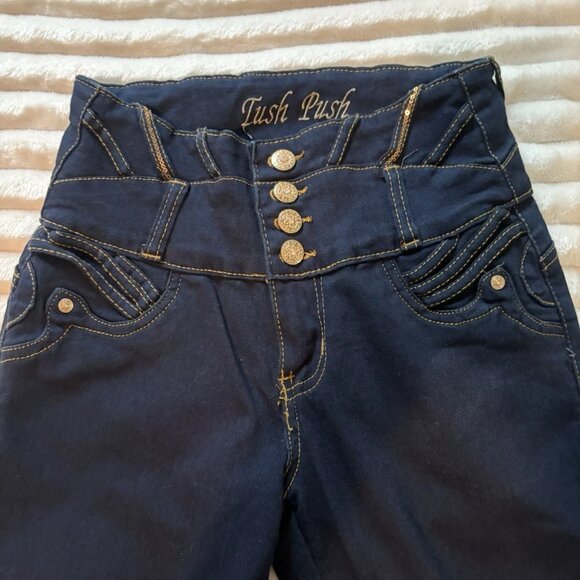 Tush push Girl's Junior's size 5 skinny Jeans stretch back pockets - Picture 3 of 8